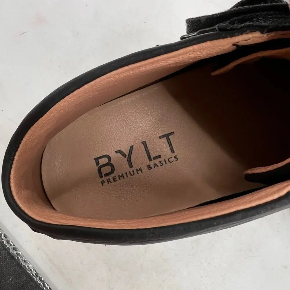 BYLT Mens 13 Shoes Black Suede Leather Retroday‎ MYD High Top Lace Up Sneakers